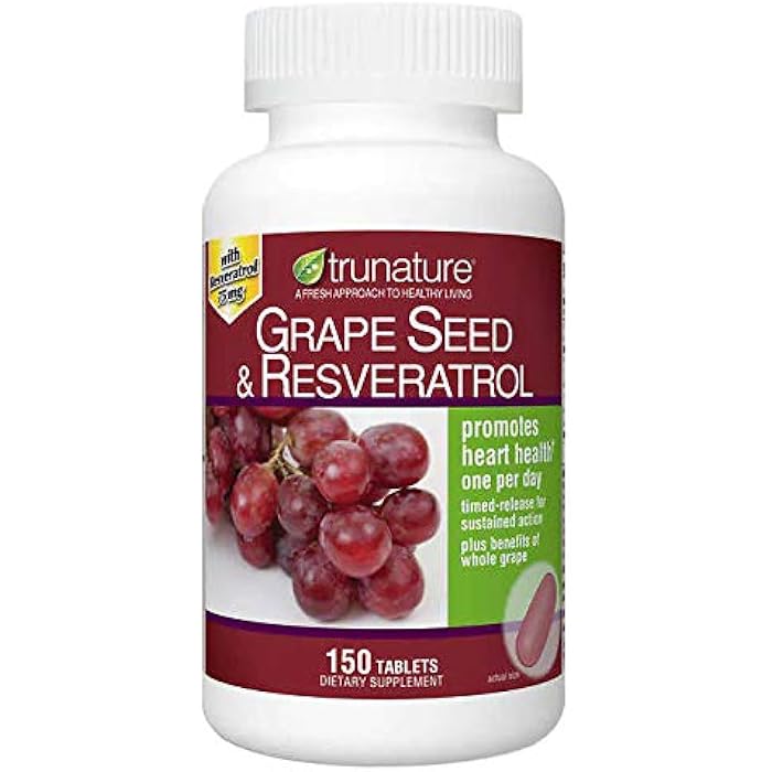 Trunature Grape Seed and Resveratrol Softgels, 250-Count