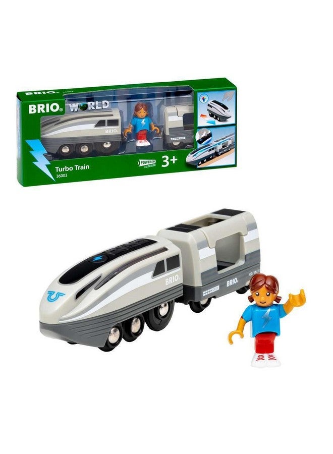 Brio BRIO World 36003 Turbo Train | Dynamic Speed Boost Feature | Interactive Blue Light Indicators | Perfect Addition to Any Set | Suitable for Children Age 3 and Up  - Image 2