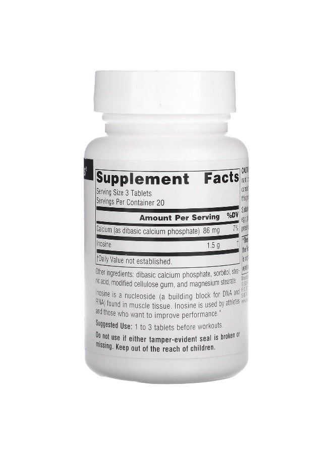 Source Naturals Source Naturals, Athletic Series, Inosine, 500 mg, 60 Tablets  - Image 2