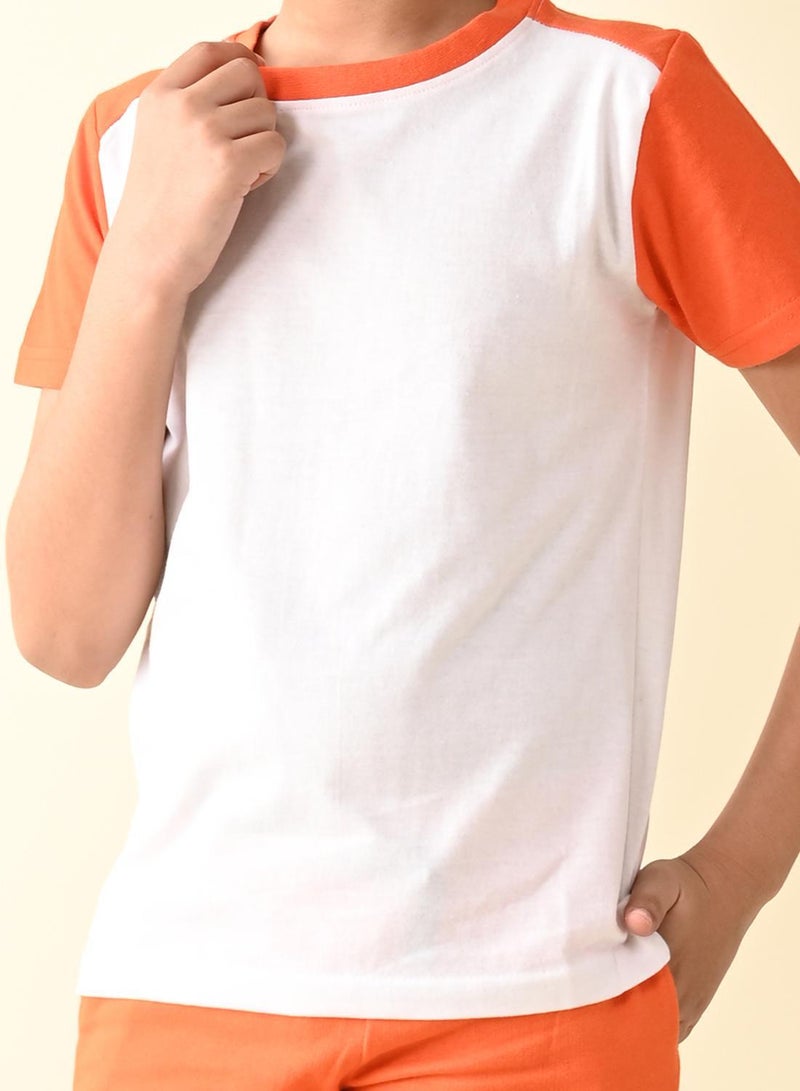 LILPICKS Colorblock Solid T-shirt with Shorts Set  - Image 2