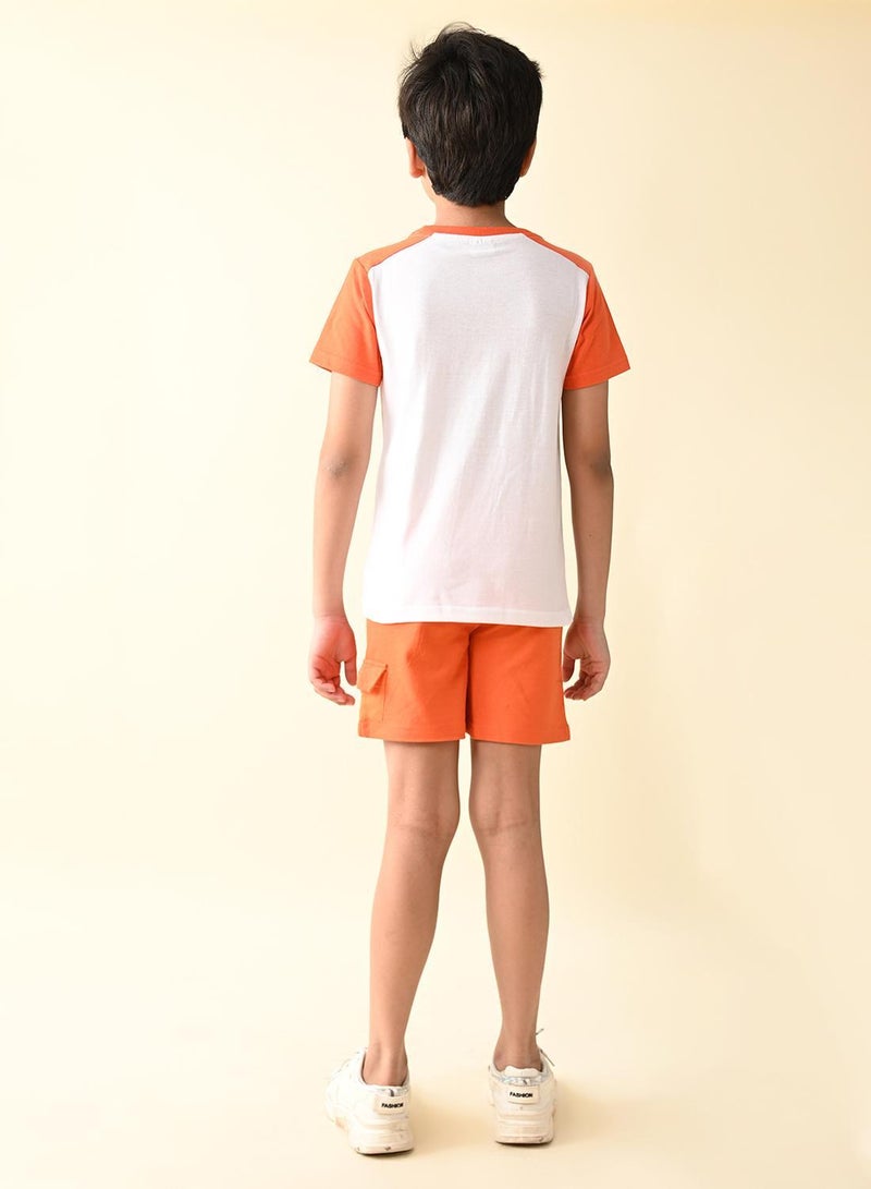 LILPICKS Colorblock Solid T-shirt with Shorts Set  - Image 5