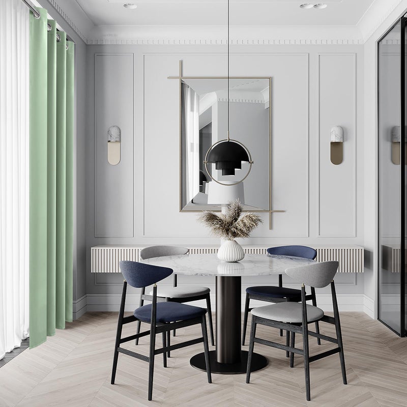 DWCN Light Green Blackout Curtains for Windows 42x72 inches Long  2 Light Green Curtain Panels for Living Room Bedroom Dining Room  Kitchen - Image 2