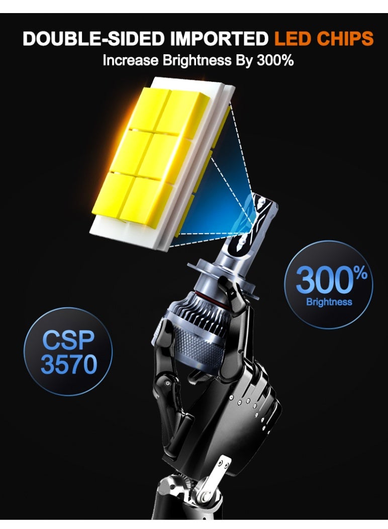 GPNE V6K-H11-6000K 40W LED Headlight Bulb: 2 Pack - Ultra-Bright 6000K, High Performance & Safe for Superior Nighttime Visibility - Image 5