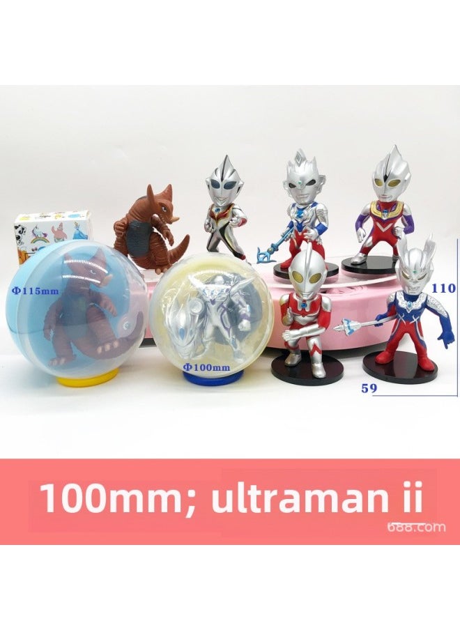 Generic - 100mm Gashapon Ball Altman Salted Egg Superman 75mm Gashapon Hand Gashapon Toy Gashapon Large-Color:100mm Ultraman 6th Generation-Specifications:Transparent Eggshell - Image 1