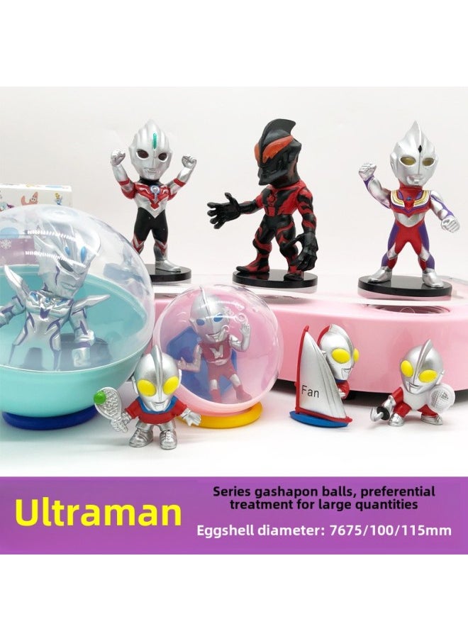 Generic - 100mm Gashapon Ball Altman Salted Egg Superman 75mm Gashapon Hand Gashapon Toy Gashapon Large-Color:100mm Ultraman 6th Generation-Specifications:Transparent Eggshell - Image 1