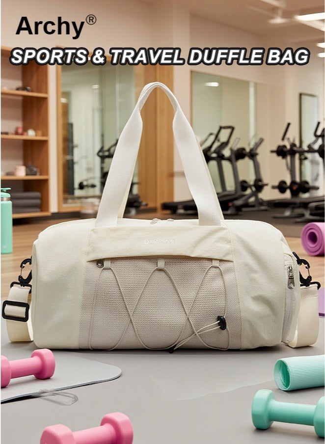 Archy Duffel Bag Waterproof Heavy-Duty Travel Gym Training Sport Style Shoulder Bag Sports Travel Duffel Bag With Shoe Compartment Unisex Sports Gym Bag  with Dry-Wet Separation & Cross-Rope Design - Image 1