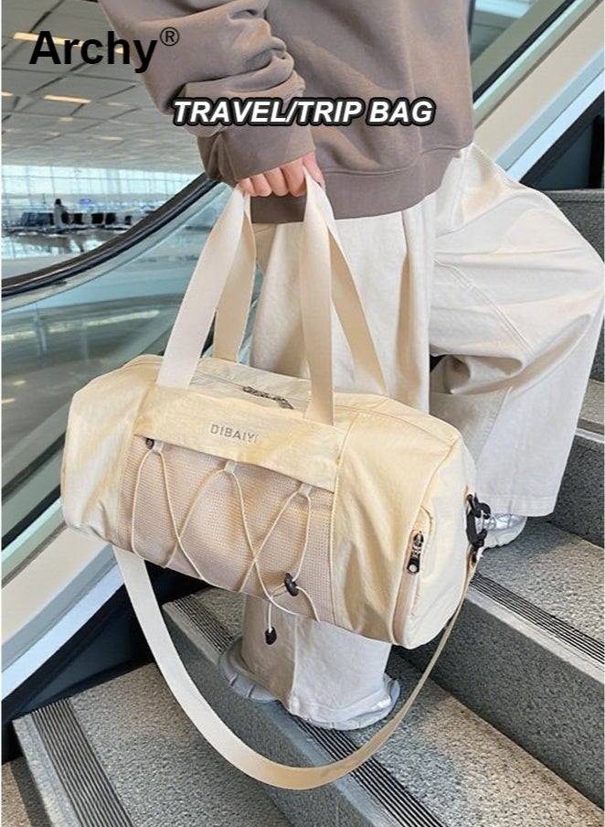 Archy Duffel Bag Waterproof Heavy-Duty Travel Gym Training Sport Style Shoulder Bag Sports Travel Duffel Bag With Shoe Compartment Unisex Sports Gym Bag  with Dry-Wet Separation & Cross-Rope Design - Image 4