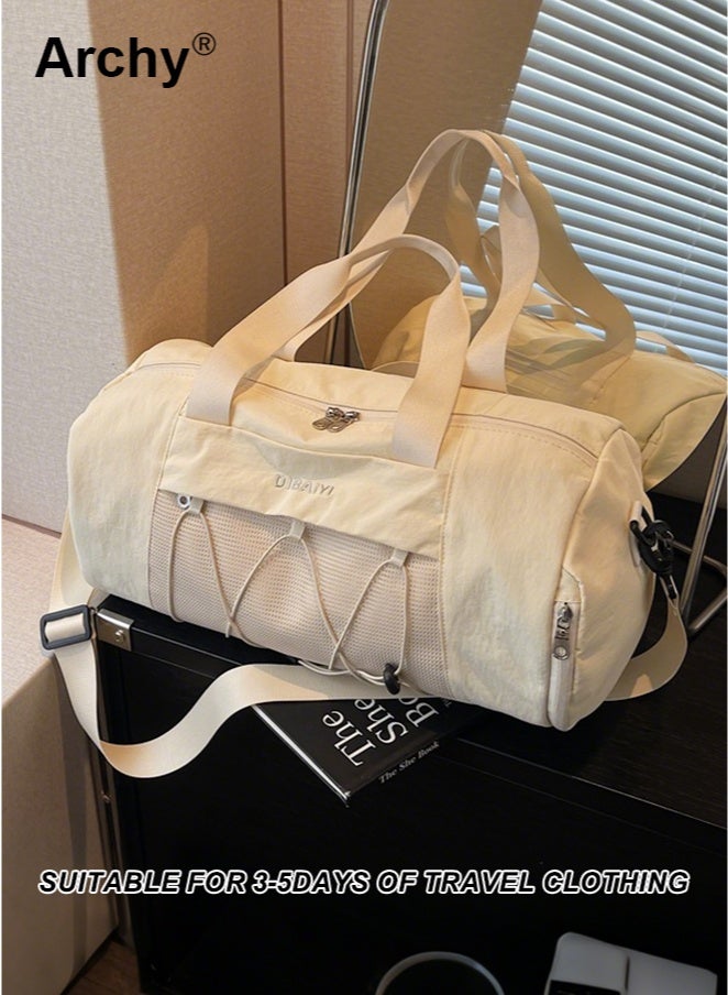 Archy Duffel Bag Waterproof Heavy-Duty Travel Gym Training Sport Style Shoulder Bag Sports Travel Duffel Bag With Shoe Compartment Unisex Sports Gym Bag  with Dry-Wet Separation & Cross-Rope Design - Image 5