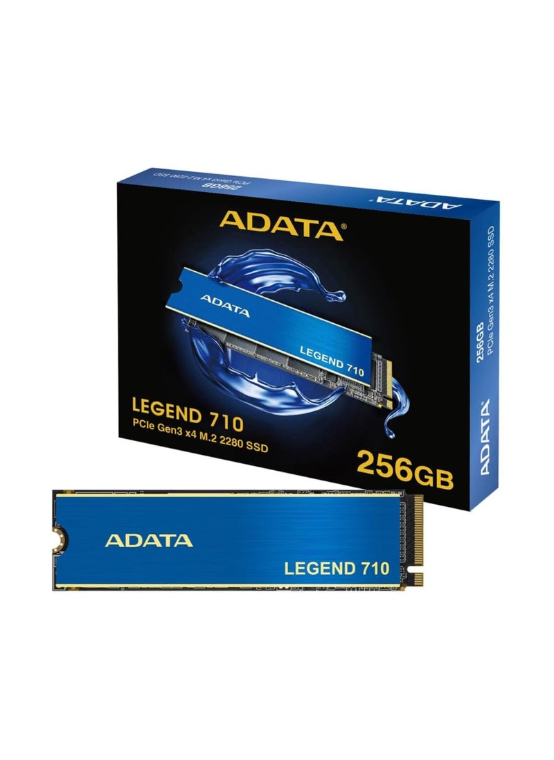 أداتا وسيط تخزين بحالة ثابتة ليجيند 710 ام.2 بمنفذ PCIe الجيل الثالث x4 سعة 256 جيجابايت من ايه داتا -710-256GCS، ازرق  - Image 1