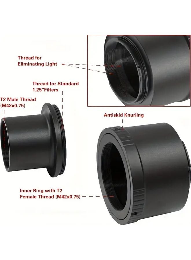 M42 To Canon EOS R Mount Camera Adapter Ring All Metal Telescope Lens - Image 5