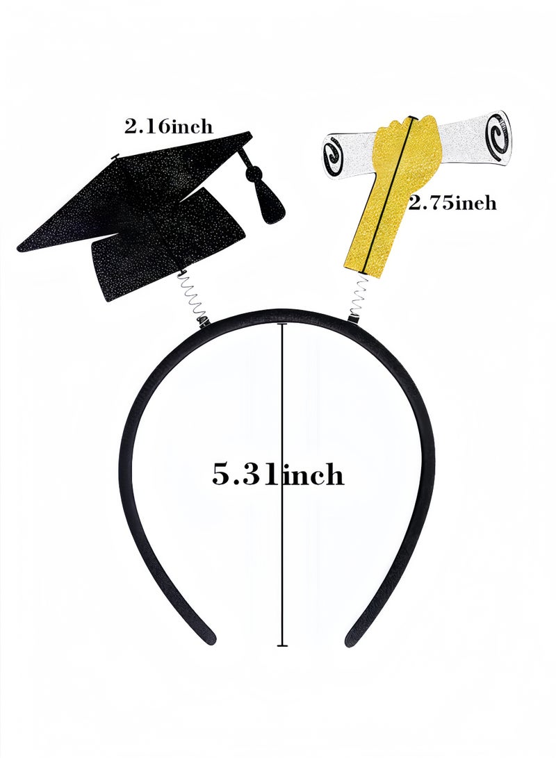 Peachjoy 4 Pack Graduation Headband Cap and Hair Accessories - Suitable for Party Dress Up Costume Decorations - Image 3