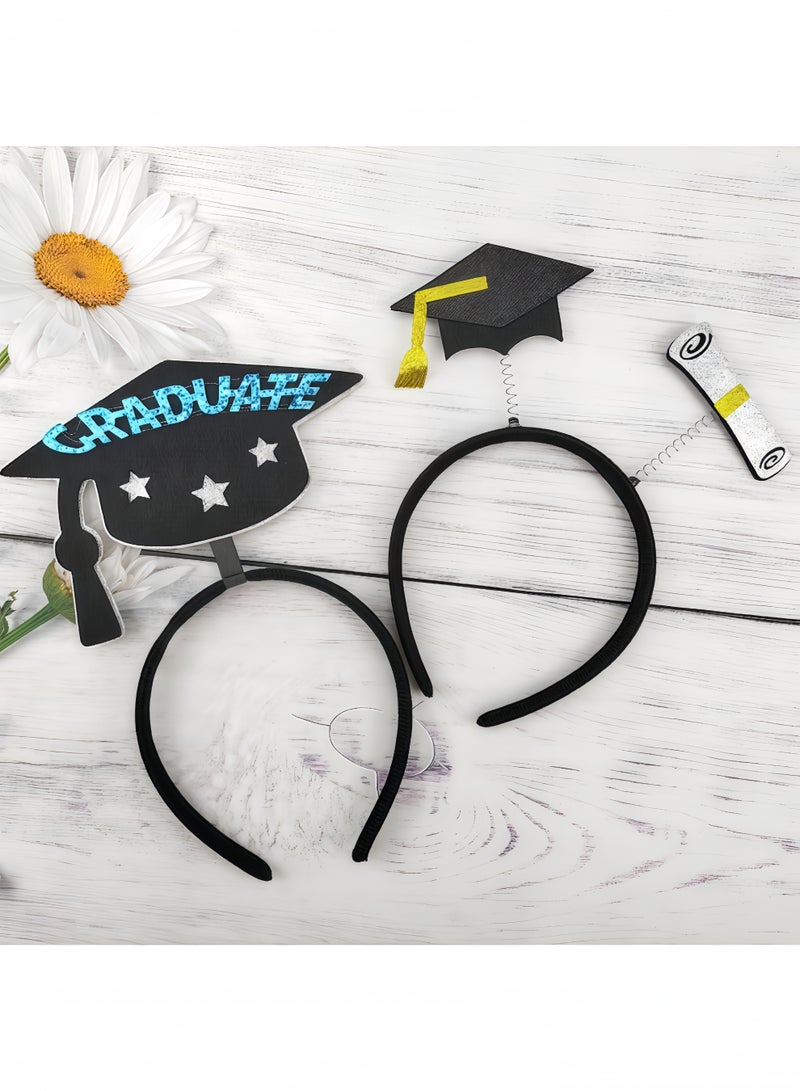 Peachjoy 4 Pack Graduation Headband Cap and Hair Accessories - Suitable for Party Dress Up Costume Decorations - Image 4
