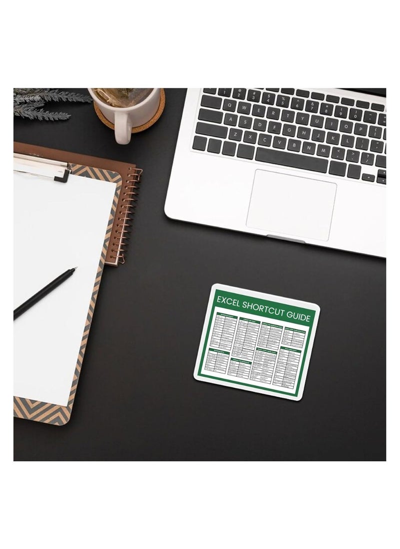 PRINTSHOP4ME - Excel Shortcut Printed Mousepad - Gift for Accountant - Employees - Dad - Coworkers - Colleagues - Friends and Family - Mousepad for Printed Excel Cheat Sheet - Image 1
