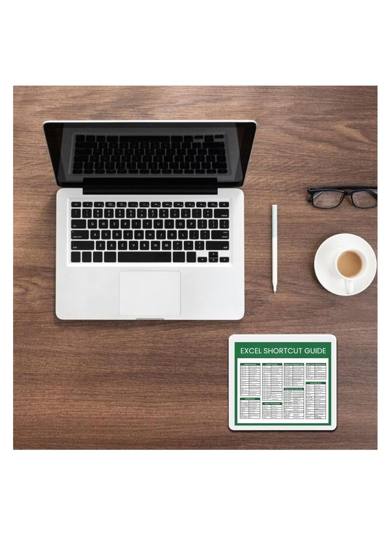 PRINTSHOP4ME - Excel Shortcut Printed Mousepad - Gift for Accountant - Employees - Dad - Coworkers - Colleagues - Friends and Family - Mousepad for Printed Excel Cheat Sheet - Image 1