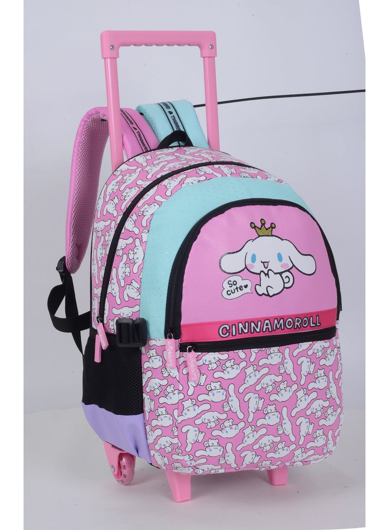 Sanrio Cinnamoroll Trolley Bag 16 Inch | Kids Rolling School Bag | Cinnamoroll Luggage for Boys & Girls | Wheeled Travel & School Bag - Image 5