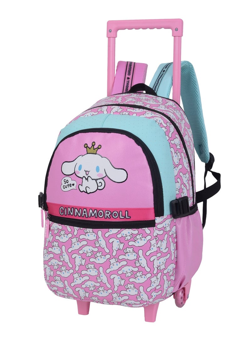 Sanrio Cinnamoroll Trolley Bag 16 Inch | Kids Rolling School Bag | Cinnamoroll Luggage for Boys & Girls | Wheeled Travel & School Bag - Image 3