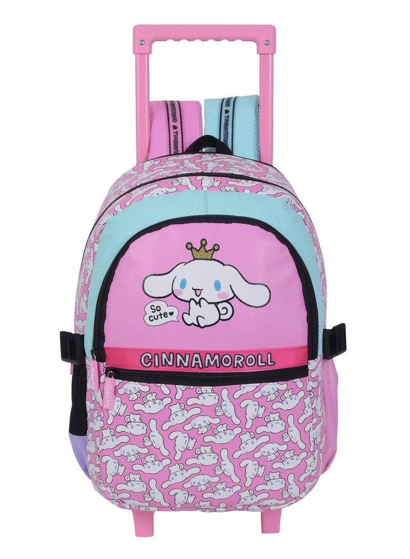 Sanrio Cinnamoroll Trolley Bag 16 Inch | Kids Rolling School Bag | Cinnamoroll Luggage for Boys & Girls | Wheeled Travel & School Bag - Image 1
