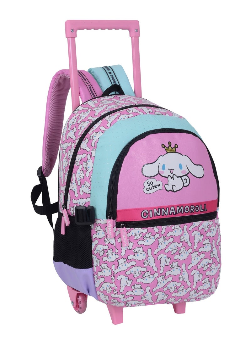 Sanrio Cinnamoroll Trolley Bag 16 Inch | Kids Rolling School Bag | Cinnamoroll Luggage for Boys & Girls | Wheeled Travel & School Bag - Image 2