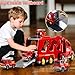 KIZONLY Fire Truck Toys for Toddler 13 35 5in1 Fire Car Carrier Vehicle Set for Girls 1 2 3 4 5 6 Years Old Transport Car with Light Sound Birthdays Gifts for Kids Girls Aged 39 - Image 4