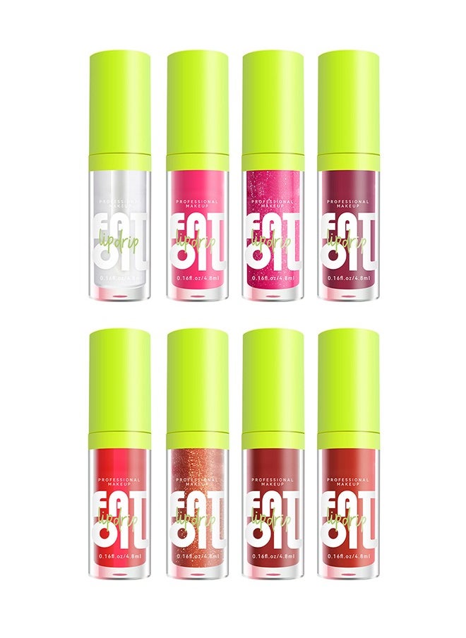 Julystar - Plump Lips Fat Perks, Lip Glow Oil Deep Nourishing Moisturizing Glossy Long Lasting Lightweight Non Sticky Portable Lip Oil Lip Care to Fade Lines and Exfoliate Dead Skin for Women 4.8 ml (#04) - Image 1