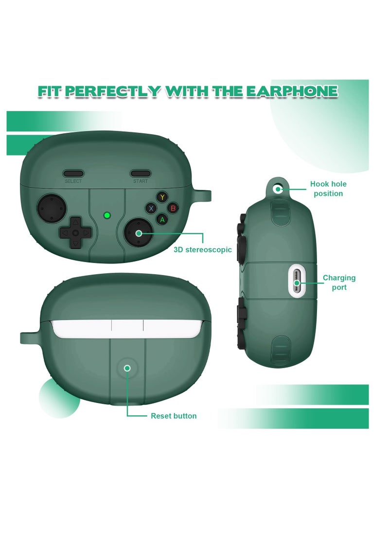Excefore Game Consoles Silicone case for Bose Ultra Open Earbuds 2024, Shockproof Protective Case with Hooks, Silicone Full Protective Skin Cover for Bose Ultra Open Earbuds 2024, Green  - Image 3