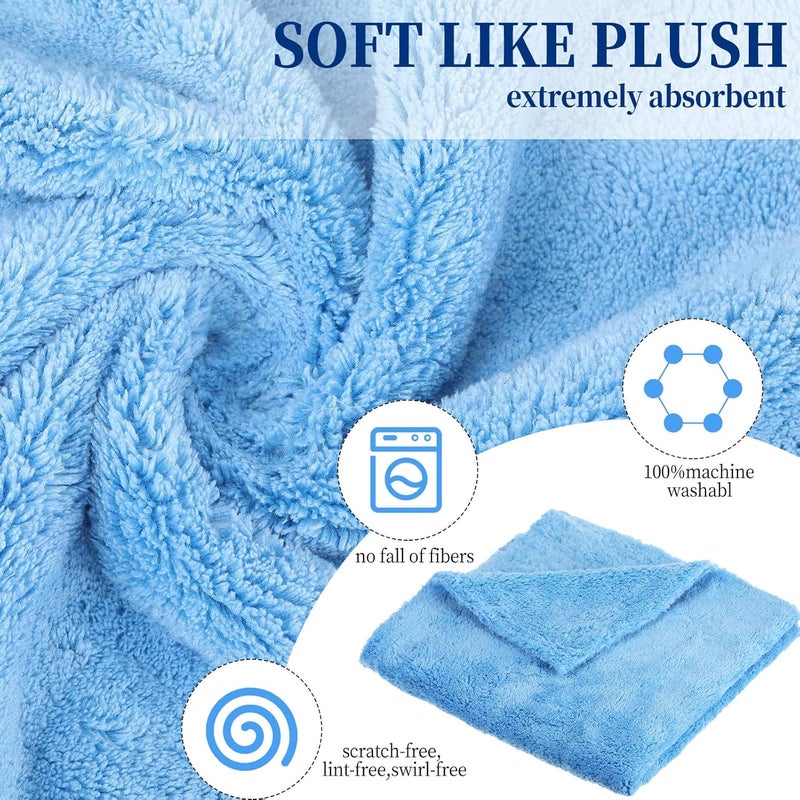 Tallew 16 Pcs Microfiber Towels for Car Care - Buffing, Drying, and Cleaning Cloths - Image 2
