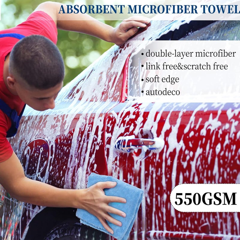 Tallew 16 Pcs Microfiber Towels for Car Care - Buffing, Drying, and Cleaning Cloths - Image 3