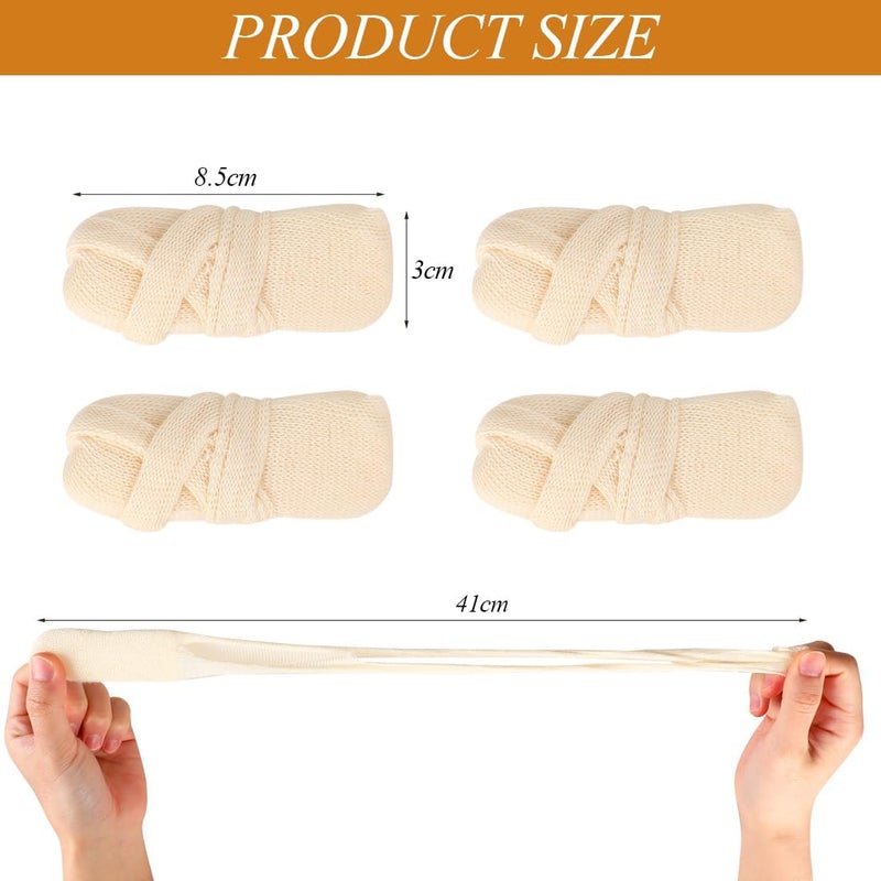 LINXIU 8Pcs Finger Bandages 85 x 3CM Tubular Finger Cots Breathable Finger Gauze Finger Protection for Wound Care Work Sport Beige - Image 2