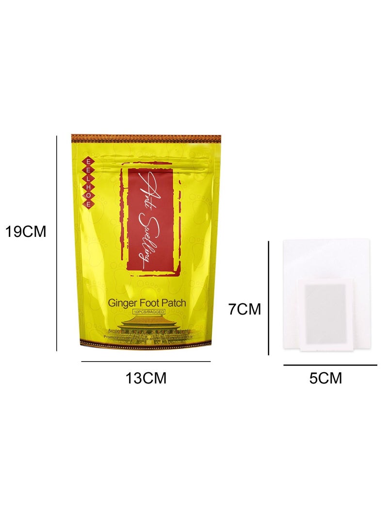 EELHOE - 10Pcs Ginger Tongluo Foot Patches - Image 1