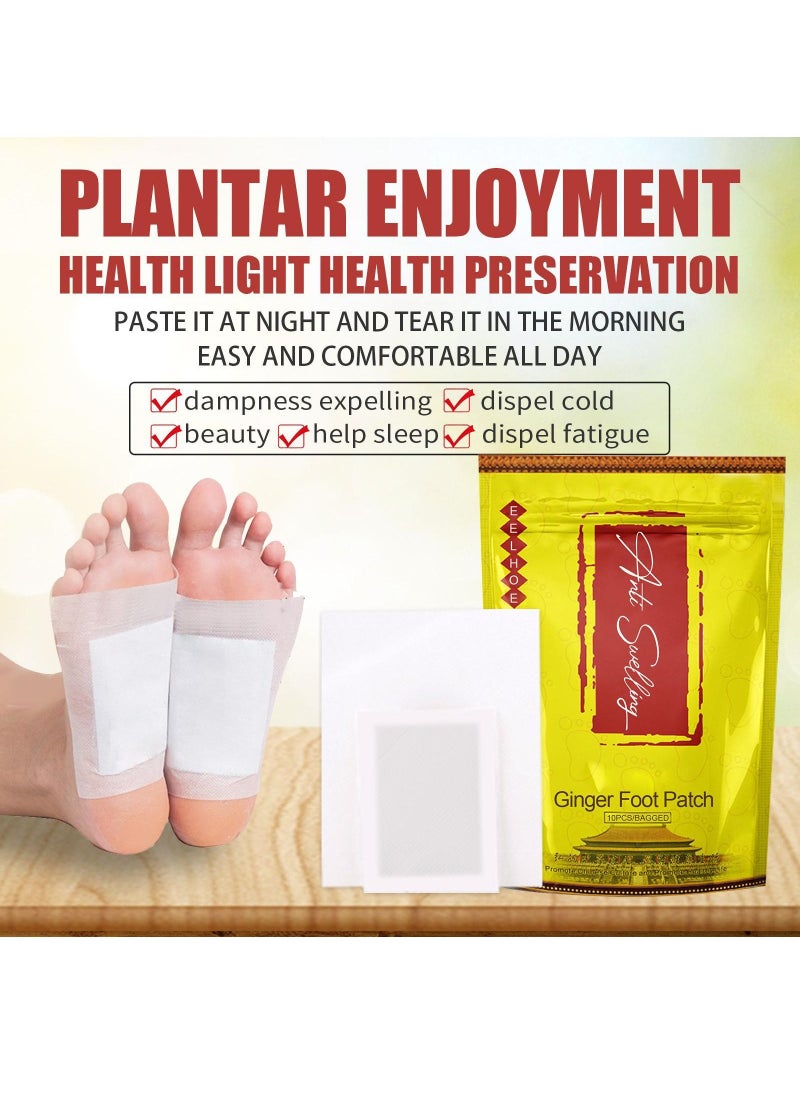 EELHOE - 10Pcs Ginger Tongluo Foot Patches - Image 1