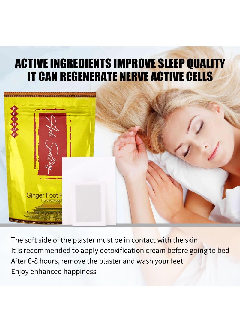 EELHOE - 10Pcs Ginger Tongluo Foot Patches - Image 1