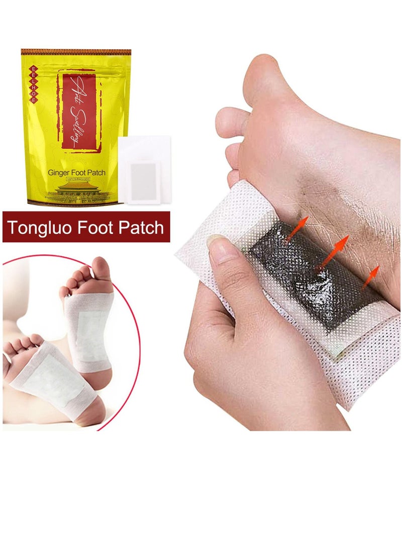 EELHOE - 10Pcs Ginger Tongluo Foot Patches - Image 1