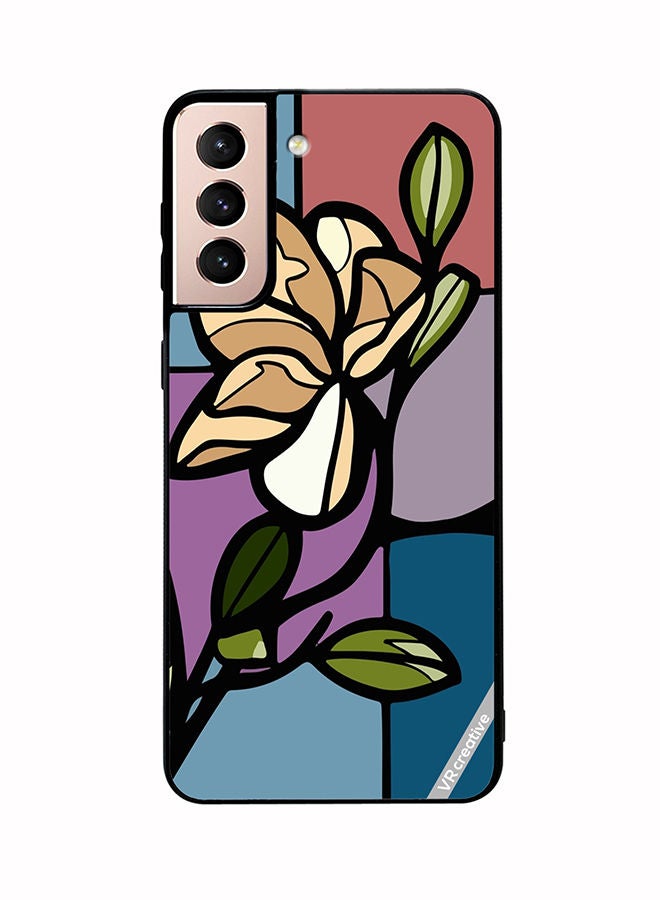 VR CREATIVE Protective Case Cover For Samsung Galaxy S21 5G Rose Design Multicolour - Image 1