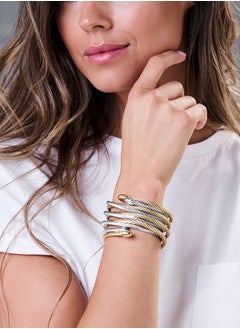 CERRUTI 1881 Couture Gold Bracelet for Women,Timeless and Luxurious Design  - Image 2