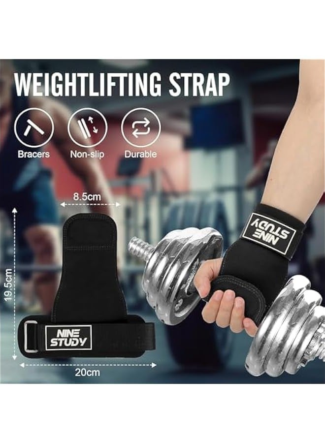 TRASSLE Wrist Straps for Weightlifting for Maximum Grip Support - Lifting Deadlift Strap & Weight Lifting Grips Gloves for Working Out Pull Up Deadlifting & Shrugs  - Image 2