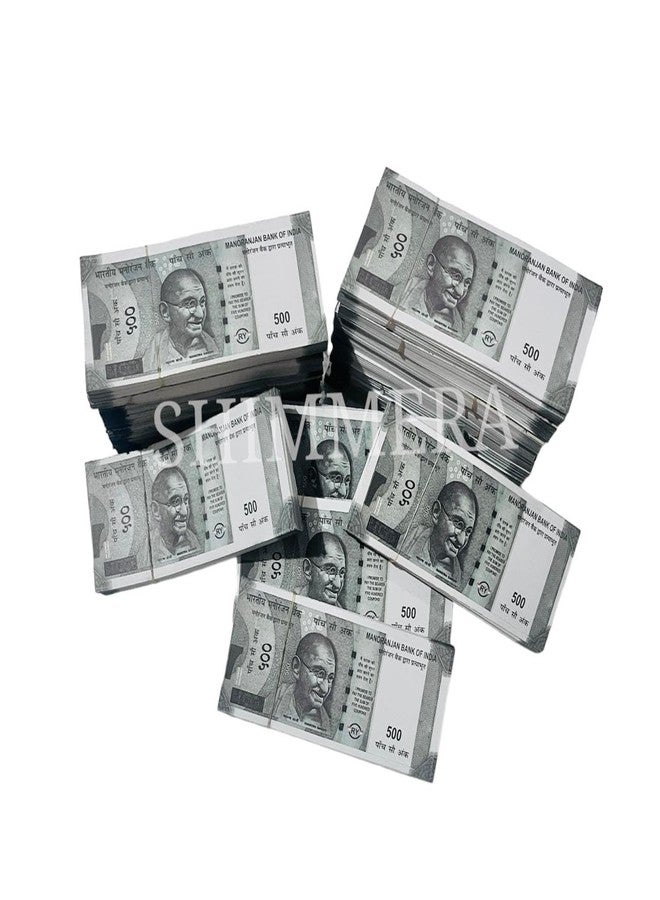 SHIMMERA Duplicate Money Fake Currency Notes Dummy Rupee Bundle Money for Kids to Play Nakli Note Learning and Education Money for Kids (Total 500 Notes) - Image 1