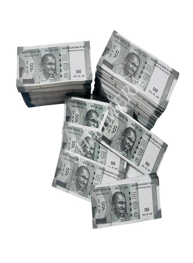 SHIMMERA Duplicate Money Fake Currency Notes Dummy Rupee Bundle Money for Kids to Play Nakli Note Learning and Education Money for Kids (Total 500 Notes) - Image 2