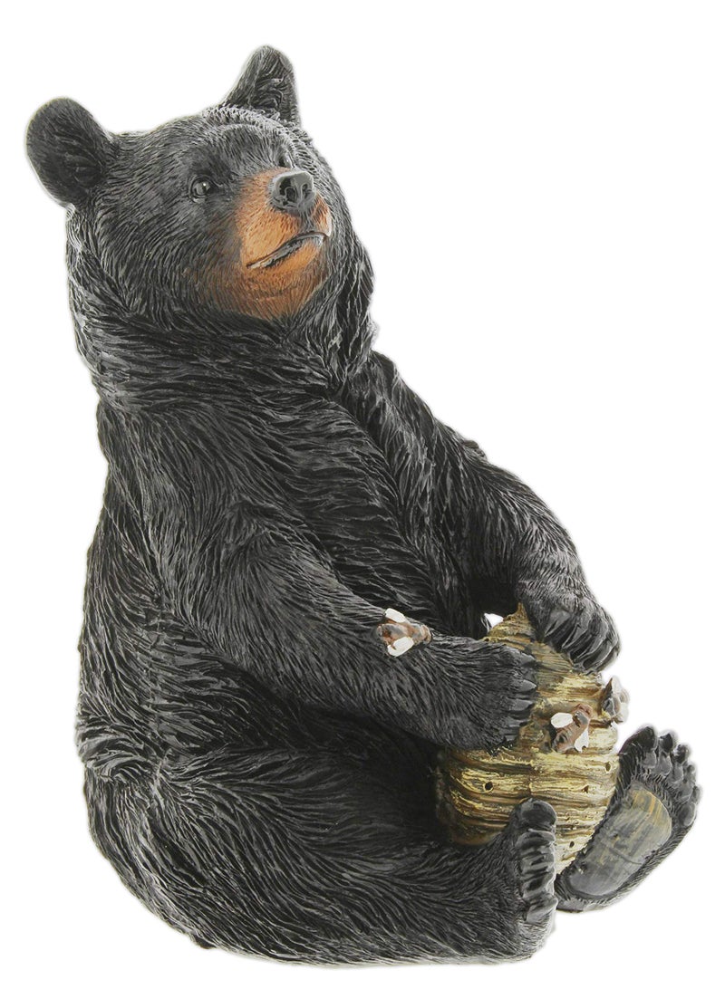 Distinctive Designs Black Bear with Beehive Resin Figurine, 8" - Image 3