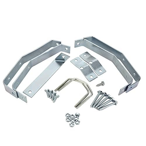 Skywalker 8” Heavy-Duty Wall Mount Pair for TV Antenna Mast with (2) Brackets with Lag Bolts - Image 4