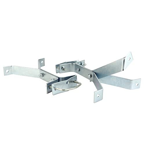 Skywalker 8” Heavy-Duty Wall Mount Pair for TV Antenna Mast with (2) Brackets with Lag Bolts - Image 3