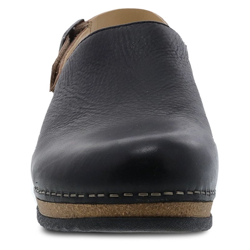 Dansko Women's Merrin Sling-Back Mule Clog - Dual Density Cork/EVA Midsole and Lightweight Rubber Outsole Provide Durable and Comfortable Ride on Patented Stapled Construction Black 7.5-8 M US - Image 4