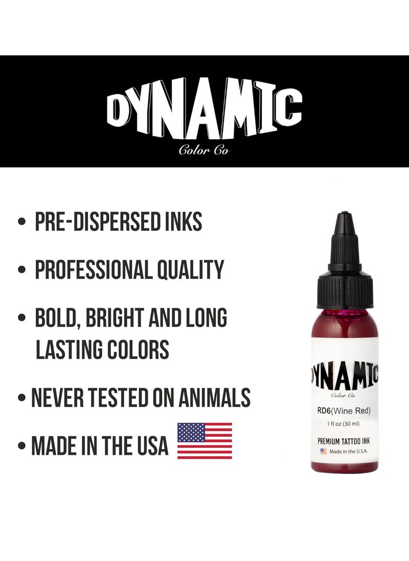 Dynamic - Dynamic Color Co Wine Red Tattoo Ink (1oz Bottle)USA-Made Since 1990 – Trusted by Artists Worldwide - Image 1