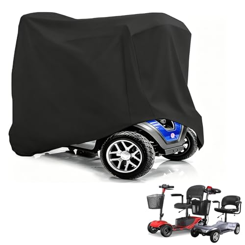 VVHOOY Mobility Scooter Cover Waterproof Electric Scooter Cover All-Weather Outdoor Protector, Mobility Scooter Storage Cover Anti-UV Dust Dirt Snow Rain Sun Rays with Storage Bag, 66.9x24x46inch - Image 1