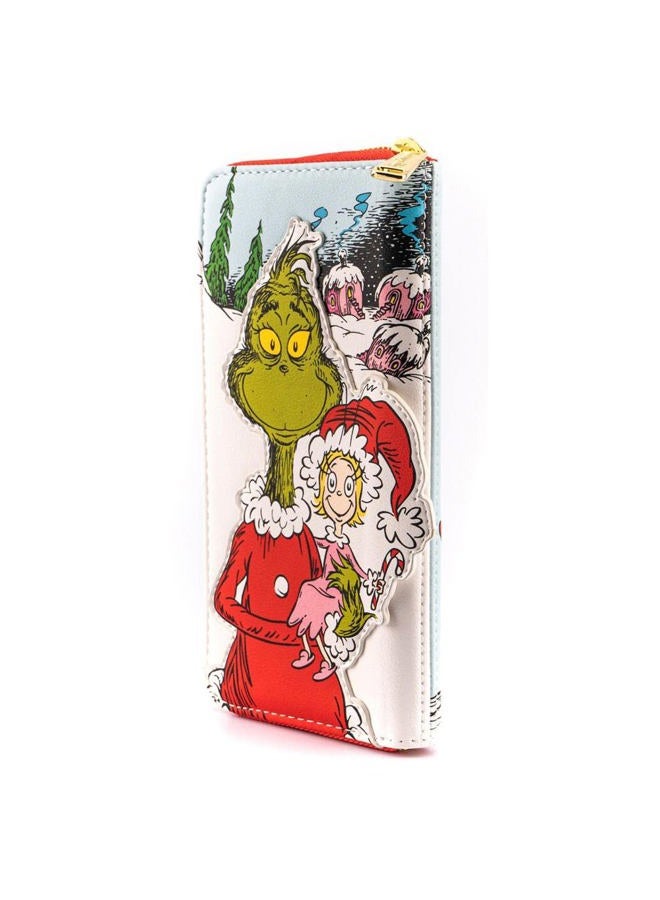 Loungefly Dr. Seuss The Grinch Loves The Holidays Zip Around Wallet, Multi, One Size  - Image 2