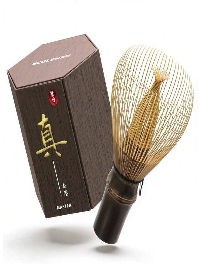ECOLEMON Handcrafted Matcha Whisk(1-Piece), Kurotake Shin Chasen, Matcha Wisk for Ceremonial Grade Matcha Powder, Dark Bamboo Whisk, Master Made Ceremonial-Grade Macha Whisks - Image 1