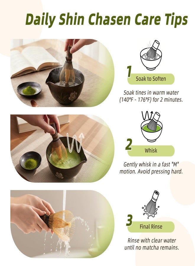 ECOLEMON Handcrafted Matcha Whisk(1-Piece), Kurotake Shin Chasen, Matcha Wisk for Ceremonial Grade Matcha Powder, Dark Bamboo Whisk, Master Made Ceremonial-Grade Macha Whisks - Image 5