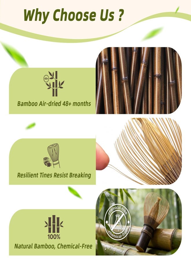 ECOLEMON Handcrafted Matcha Whisk(1-Piece), Kurotake Shin Chasen, Matcha Wisk for Ceremonial Grade Matcha Powder, Dark Bamboo Whisk, Master Made Ceremonial-Grade Macha Whisks - Image 3