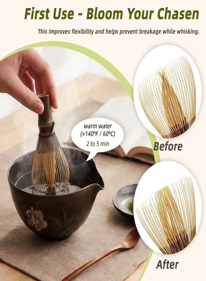 ECOLEMON Handcrafted Matcha Whisk(1-Piece), Kurotake Shin Chasen, Matcha Wisk for Ceremonial Grade Matcha Powder, Dark Bamboo Whisk, Master Made Ceremonial-Grade Macha Whisks - Image 4