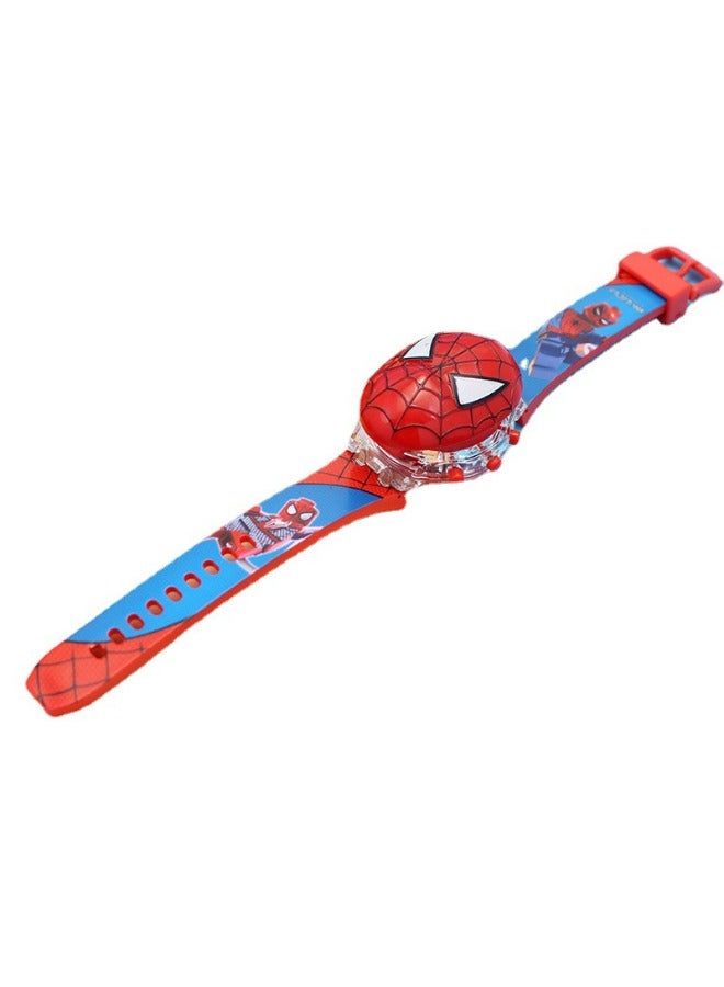 Spiderman Cartoon Children's Watch, Children's Glowing Watch Toy with Light Effect, Kids Electronic Watch with Music, Flip-top Cartoon Watch for Kids - Image 4