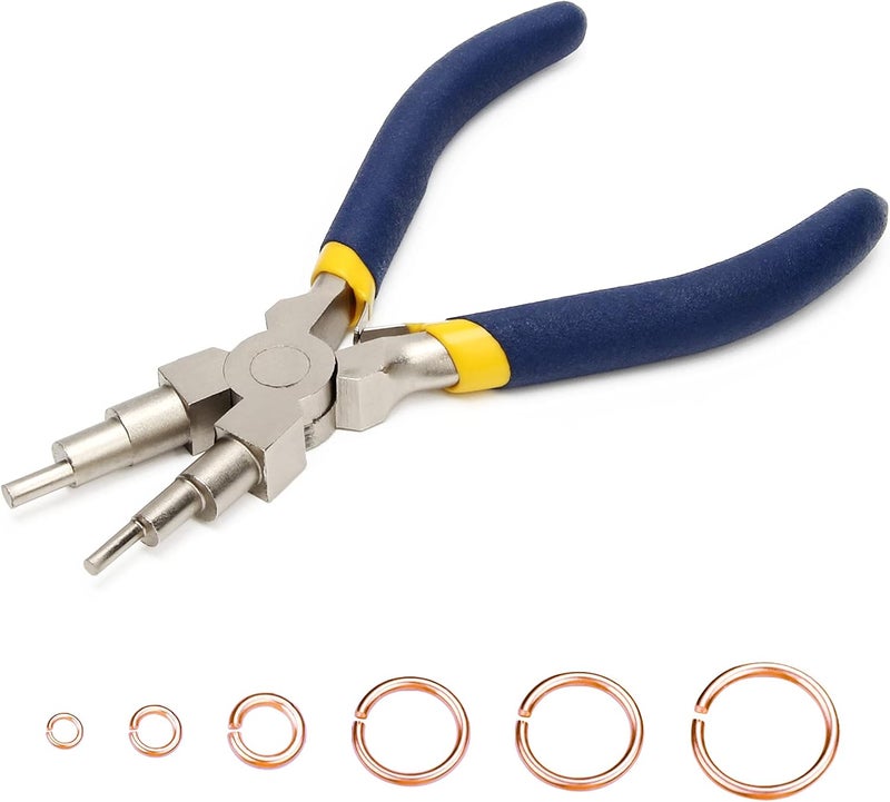 Coolrunner 6 In 1 Wire Looping Pliers With Anti Slip Handle - Bail Making Pliers for Jewelry Making Wire Bending Tool for Bending 3-10mm Bails, Loops, Hooks, Jump Rings - Image 1